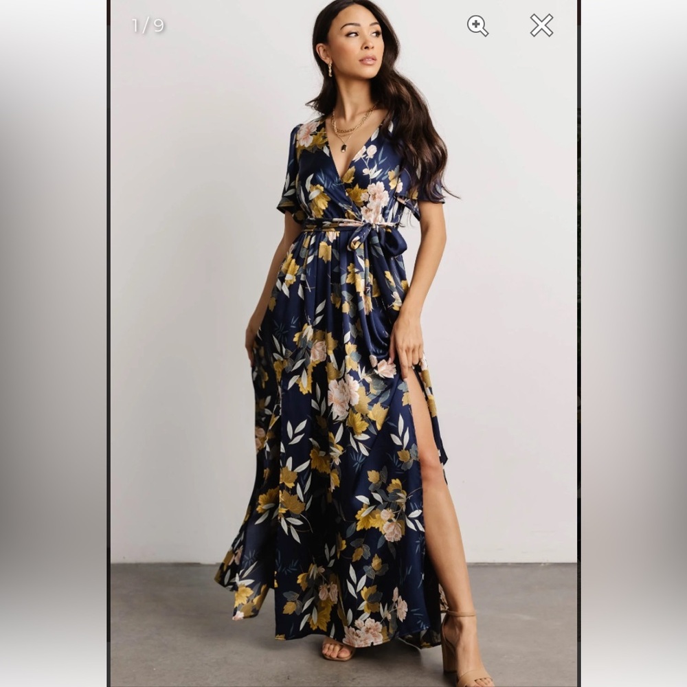 Baltic born Sicily satin maxi dress